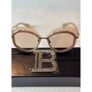 Brand New Balmain Sunglasses - Brigette BPS-129C-53/NDE-GLD/Cat1 Size 53-19-142